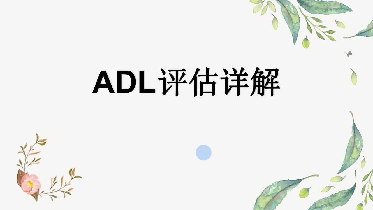 ADL评估详解D330-白衣资料网