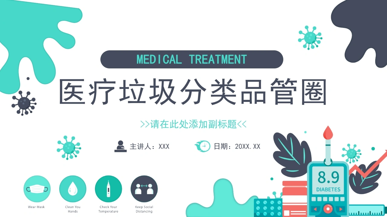 C1087医疗垃圾分类品管圈PPT-白衣资料网