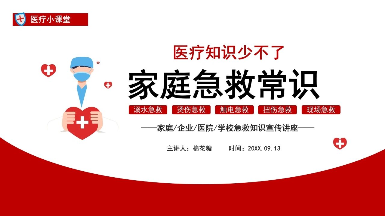 C366家庭急救常识PPT-白衣资料网