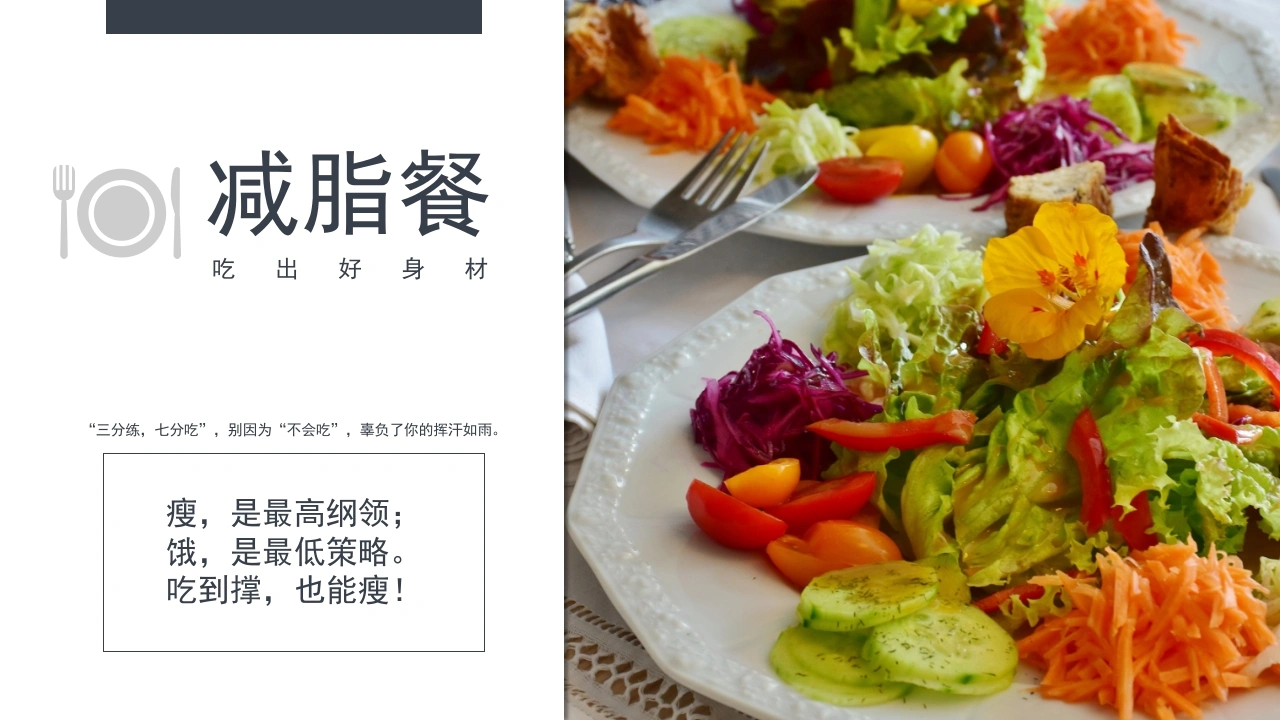 C430减脂餐PPT-白衣资料网