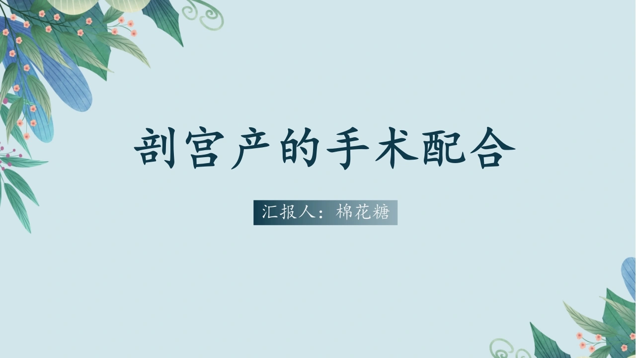 C508剖宫产的手术配合PPT-白衣资料网