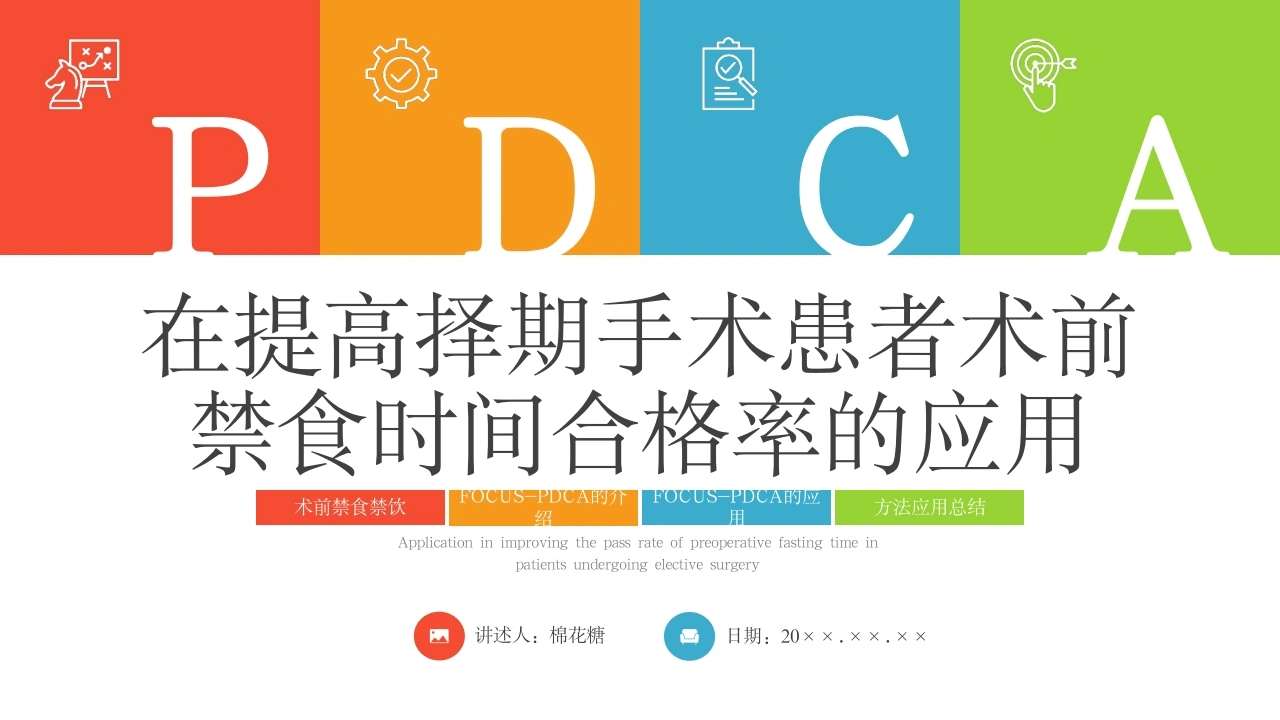 C597在提高择期手术患者术前禁食时间合率的应用PPT-白衣资料网
