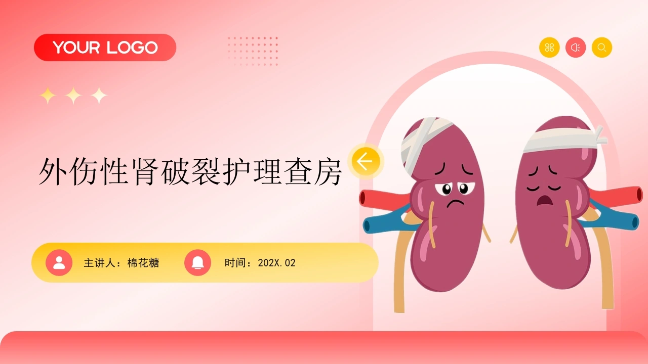 C874外伤性肾破裂护理查房带参考文献PPT-白衣资料网