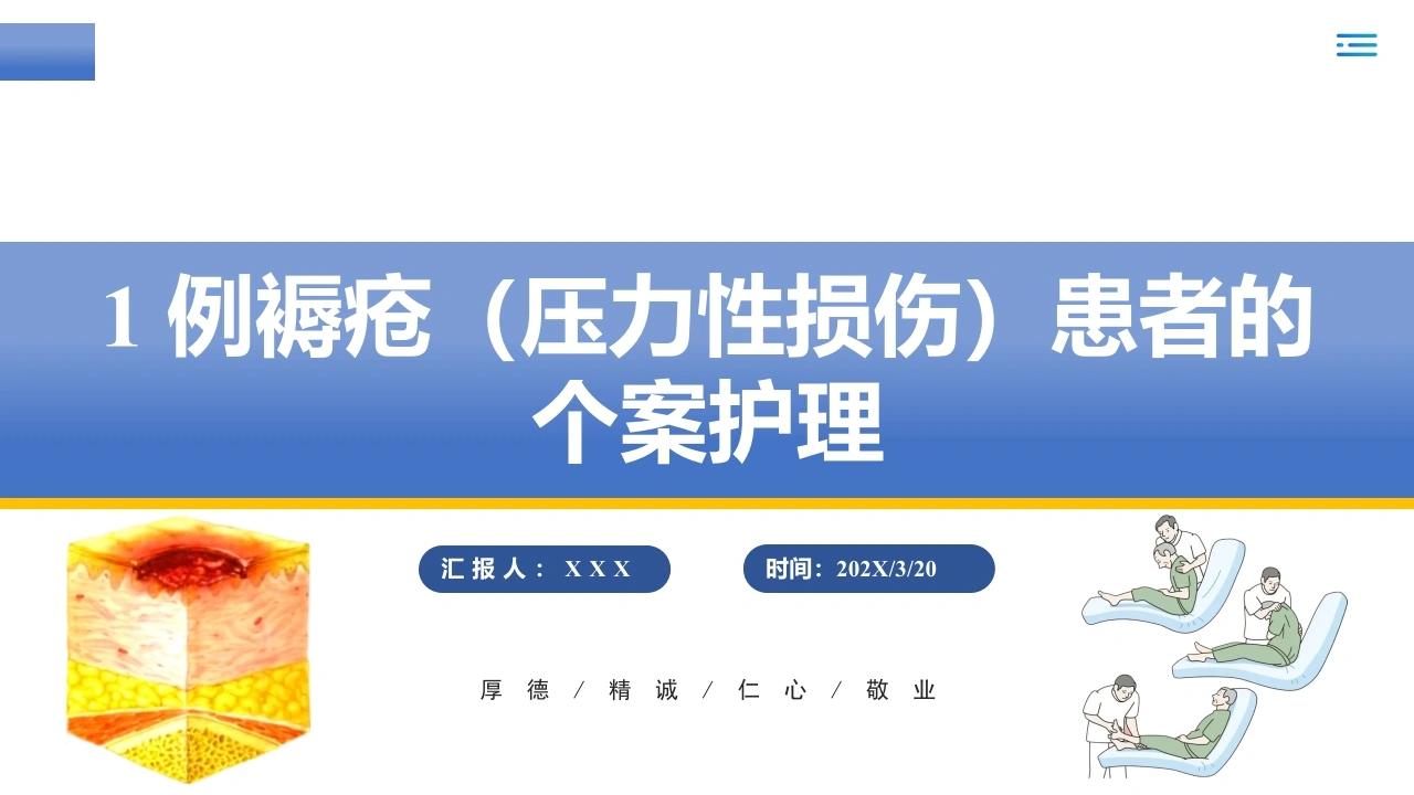 W343一例褥疮(压力性损伤)患者的个案护理PPT课件-白衣资料网