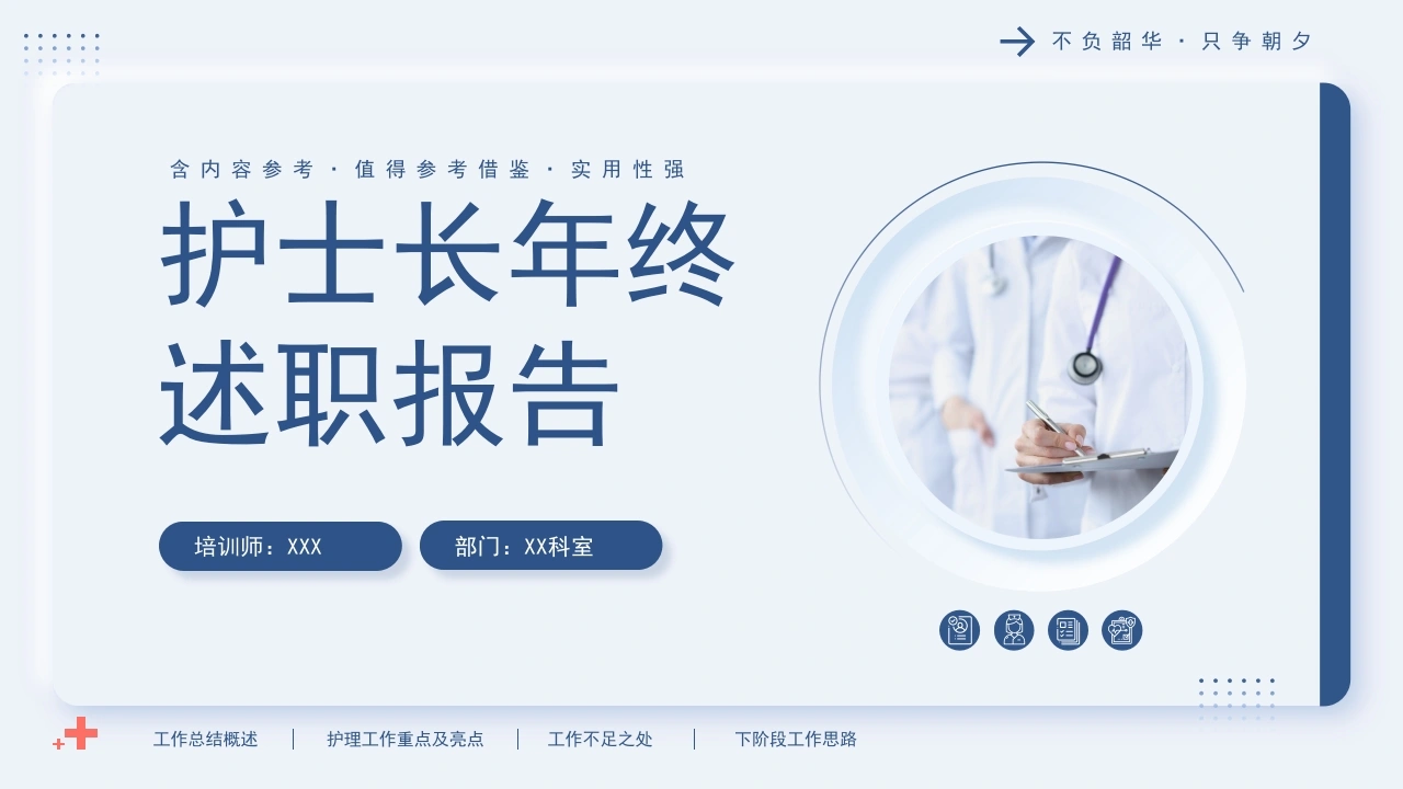 W350医院护士长年终工作总结及计划PPT课件-白衣资料网