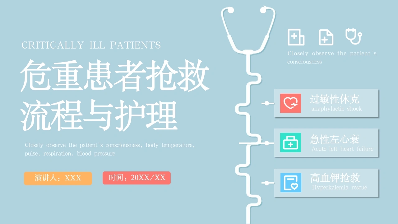 危重患者抢救流程与护理D110-白衣资料网