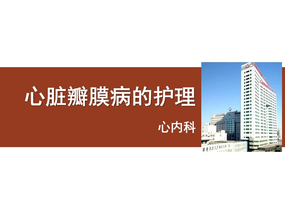 心内科心脏瓣膜病的护理措施PPT模板B070-白衣资料网