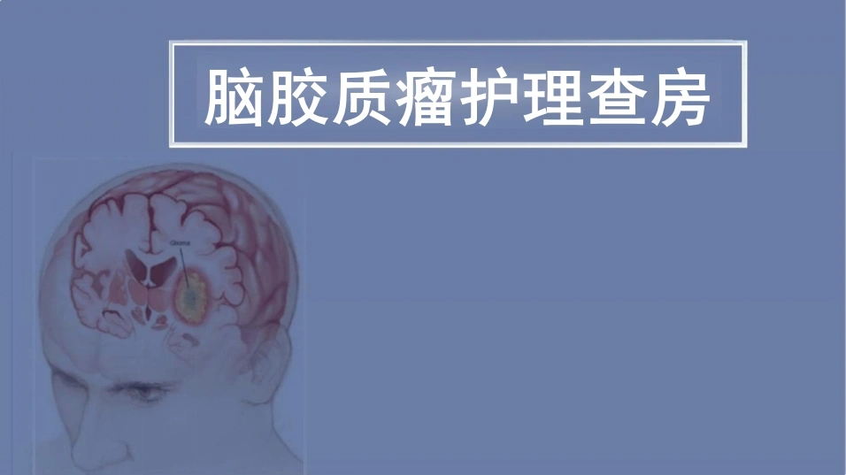 脑胶质瘤护理查房-30页-白衣资料网